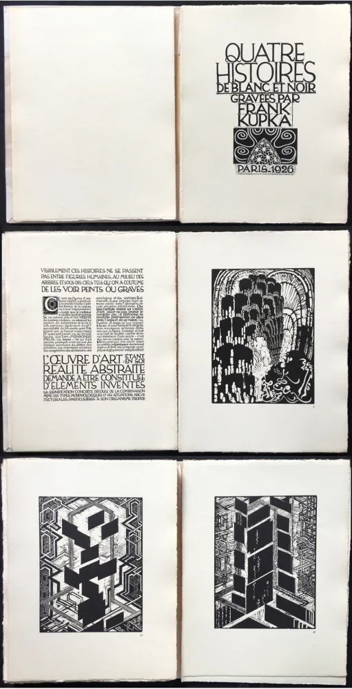 Libro Illustrato Kupka - Quatre histoires de blanc et de noir (1926).