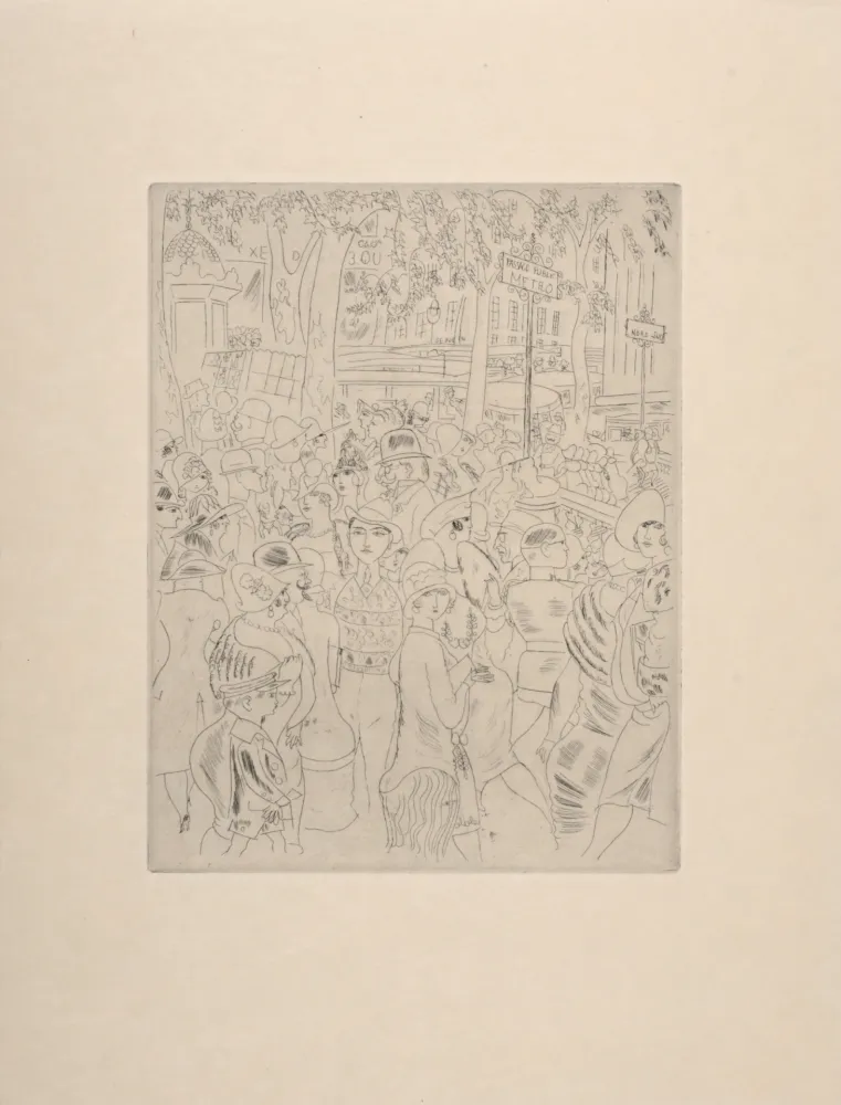 Incisione Laborde - Boulevard des Capucines, 1927