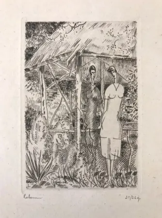 Incisione Laboureur - La tonnelle rustique 