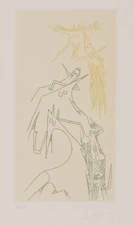 Incisione Lam - Composición Surrealista