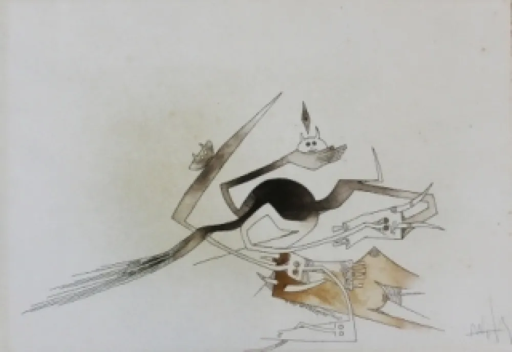 Acquaforte E Acquatinta Lam - Contre une maison sèche