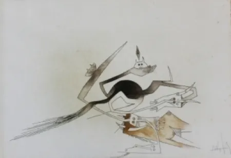 Acquaforte E Acquatinta Lam - Contre une maison sèche