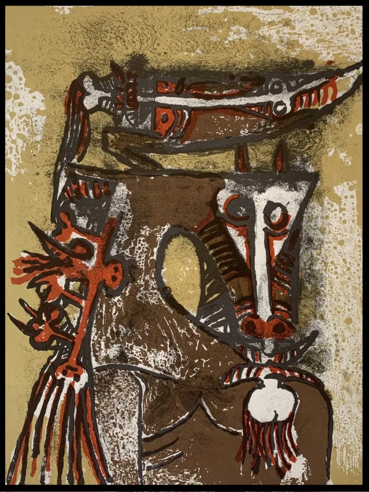 Litografia Lam - Double personnages 