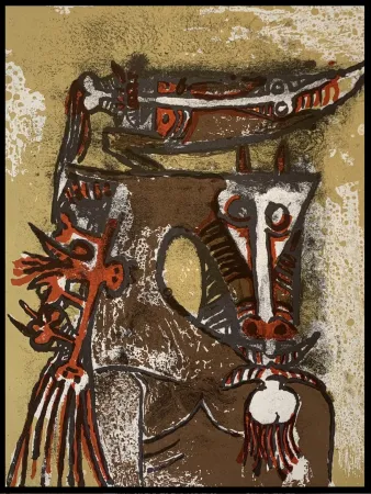 Litografia Lam - Double personnages 