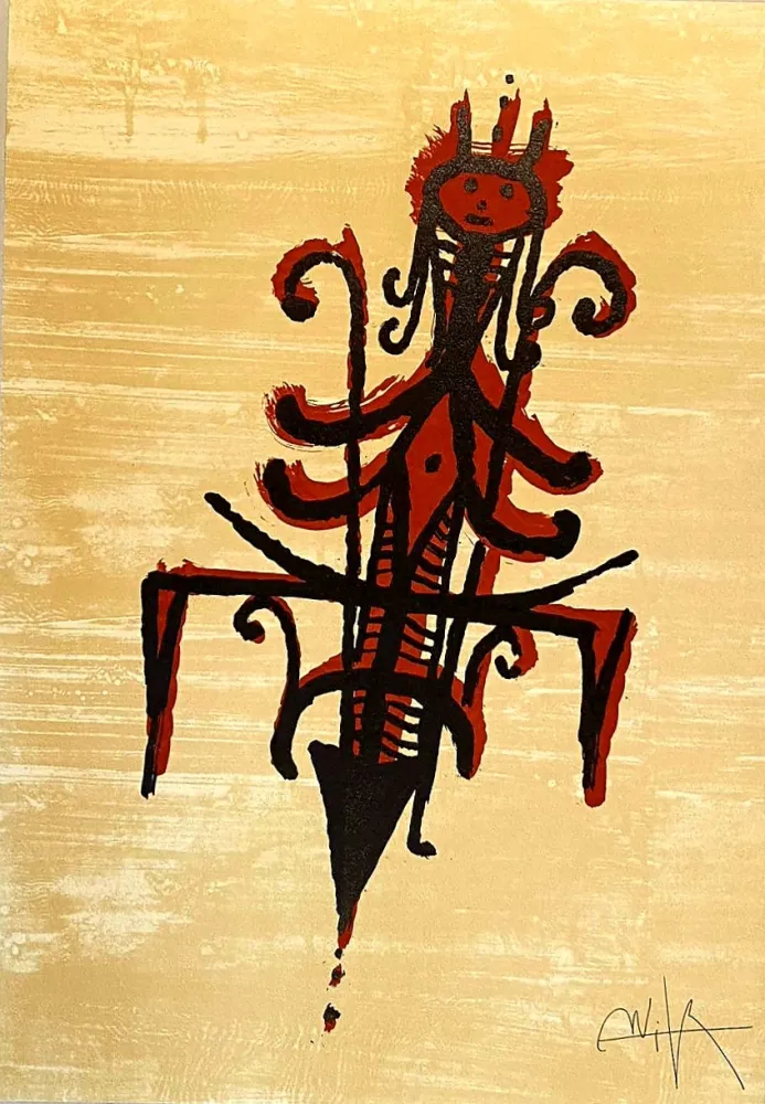 Litografia Lam - El último viaje del buque fantasma