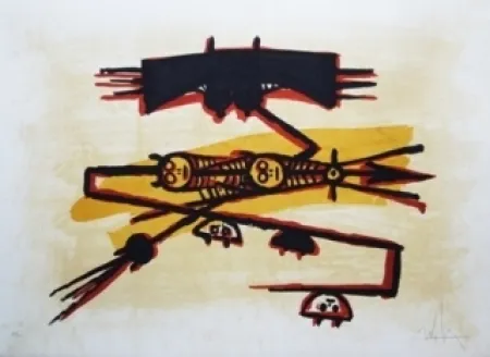 Litografia Lam - El ultimo viaje del buque fantasma