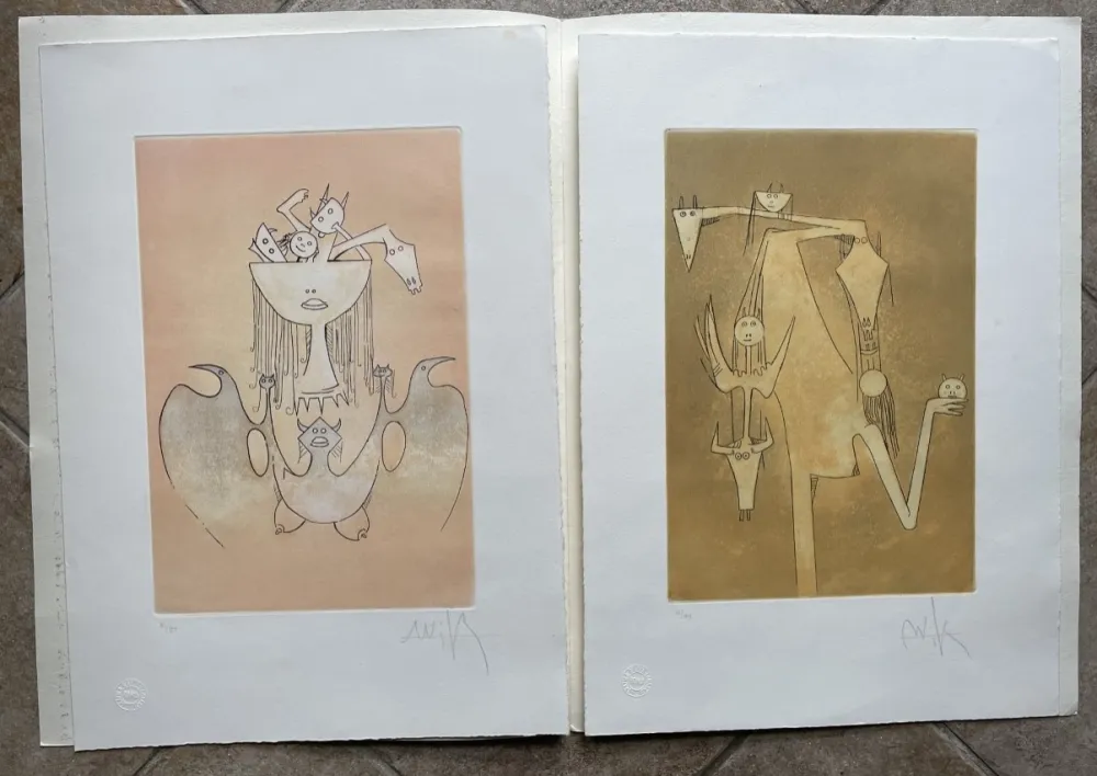 Acquatinta Lam - Le monde magique and La sensualitè de la femme