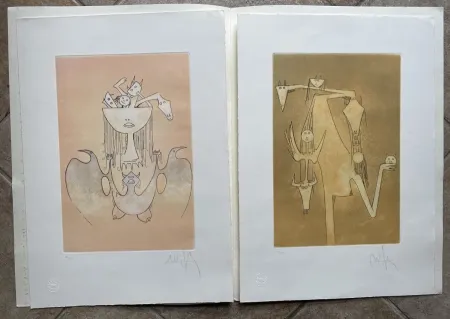 Acquatinta Lam - Le monde magique and La sensualitè de la femme