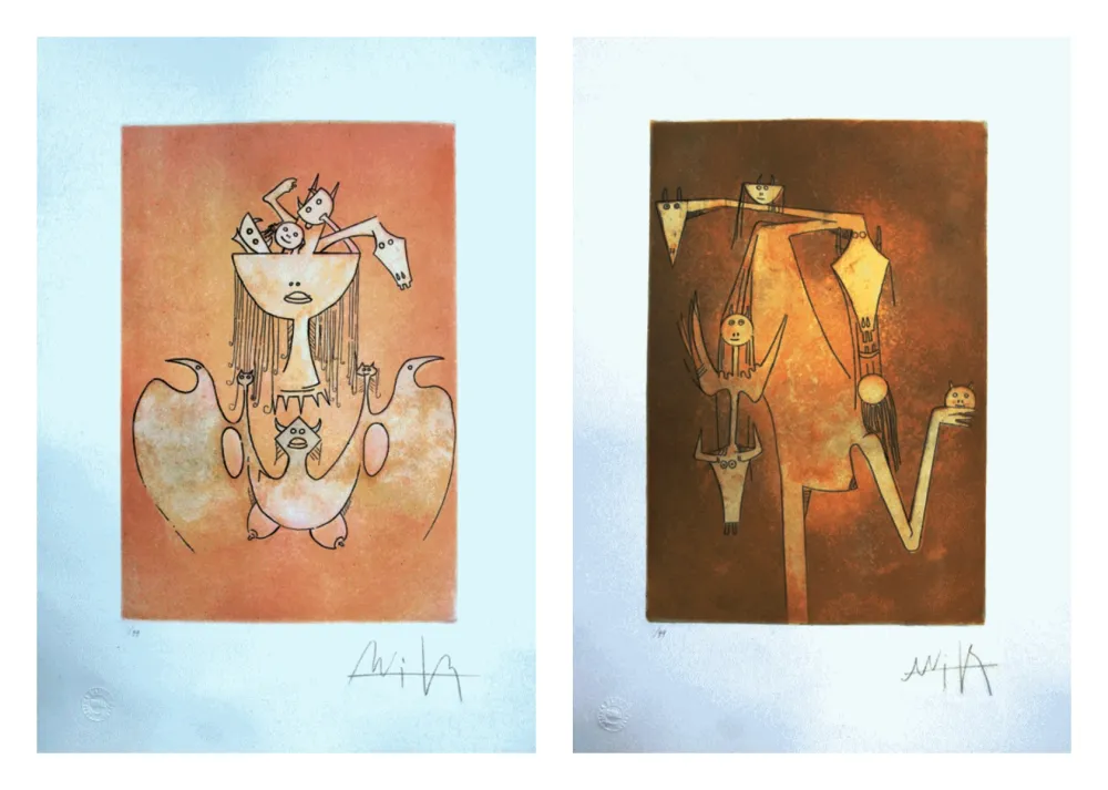 Acquaforte E Acquatinta Lam - Le monde magique; La sensualitè de la femme