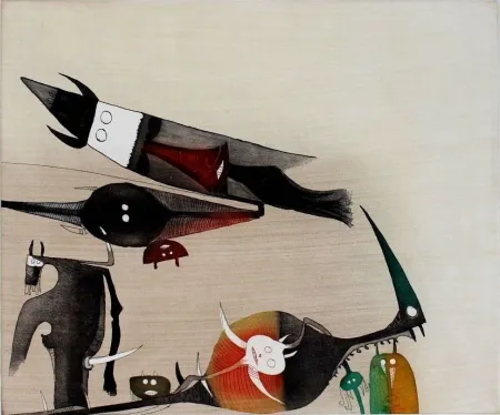 Acquaforte E Acquatinta Lam - Sans titre - XXe siecle plate #5