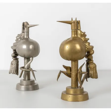 Non Tecnico Lam - Wifredo Lam (1902–1982) - L’Oiseau de fer and L’Oiseau de feu - Brass and chrome