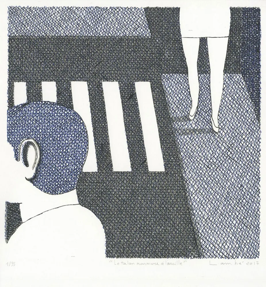 Litografia Lambé - Le talon murmure à l'oreille