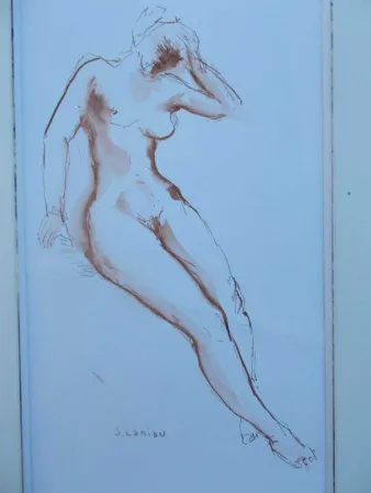 Acquatinta Laniau - Femme nue