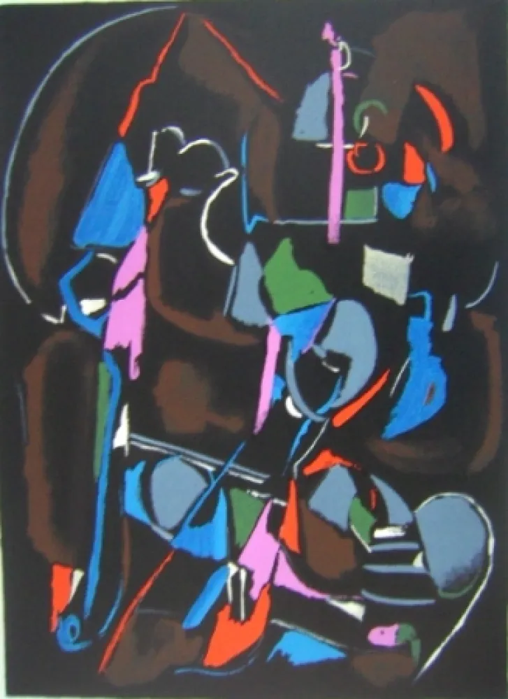 Litografia Lanskoy - Composition noir 4