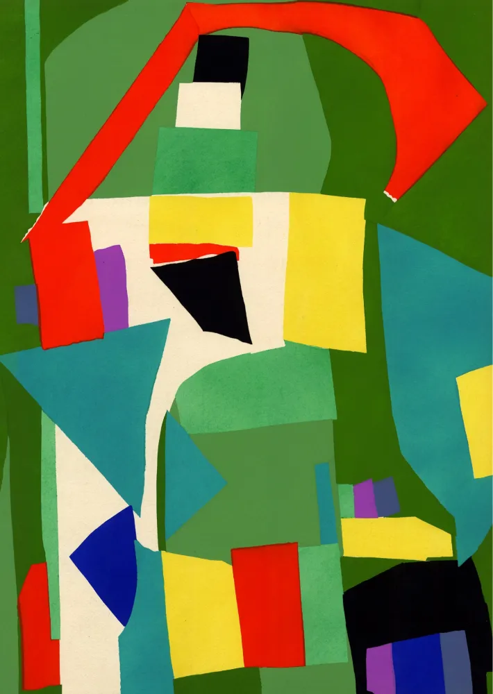 Pochoir Lanskoy - CORTÈGE. Pochoir original n° 18 (1959)