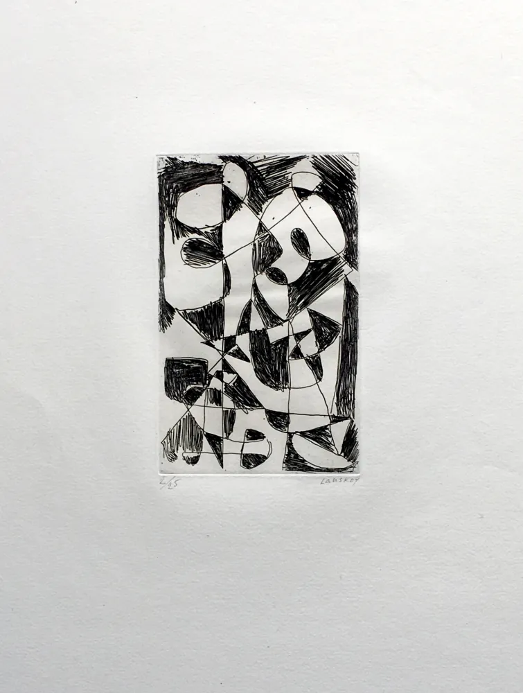 Incisione Lanskoy - DÉDALE. Gravure pour l'affiche de Pierre Lecuire (1960)