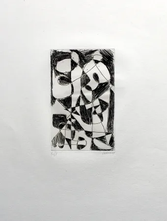 Incisione Lanskoy - DÉDALE. Gravure pour l'affiche de Pierre Lecuire (1960)