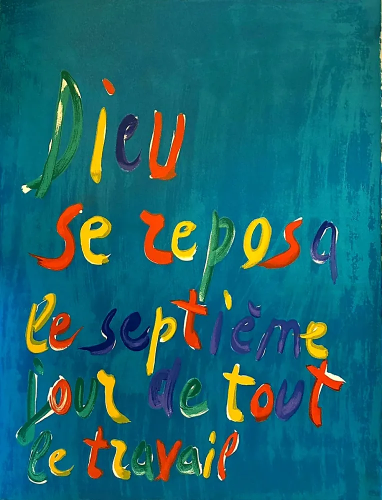 Litografia Lanskoy - Dieu se reposa le septième jour