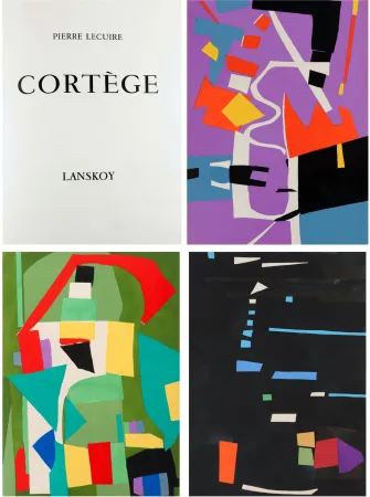 Libro Illustrato Lanskoy - Pierre Lecuire : CORTÈGE. 24 pochoirs (ex. de tête avec suite complète) 1959.