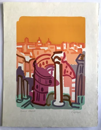 Litografia Lapicque - Le Colisée