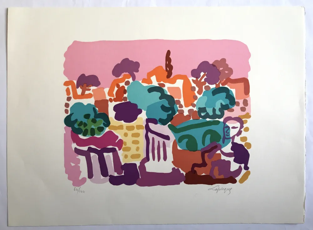 Litografia Lapicque - Printemps romain