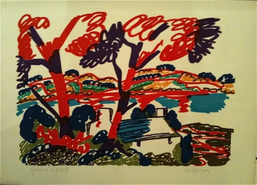 Litografia Lapicque - Sans titre