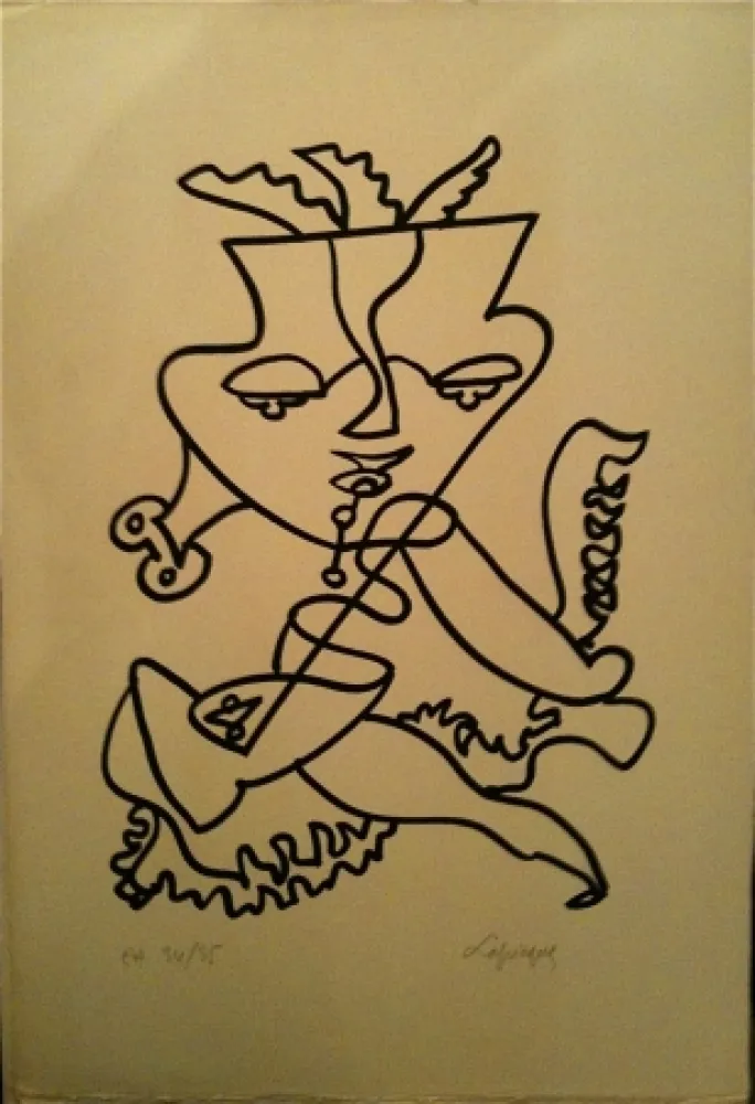 Litografia Lapicque - Sans titre