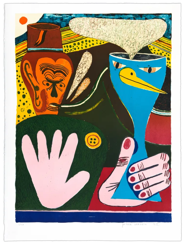 Litografia Larsen - La main