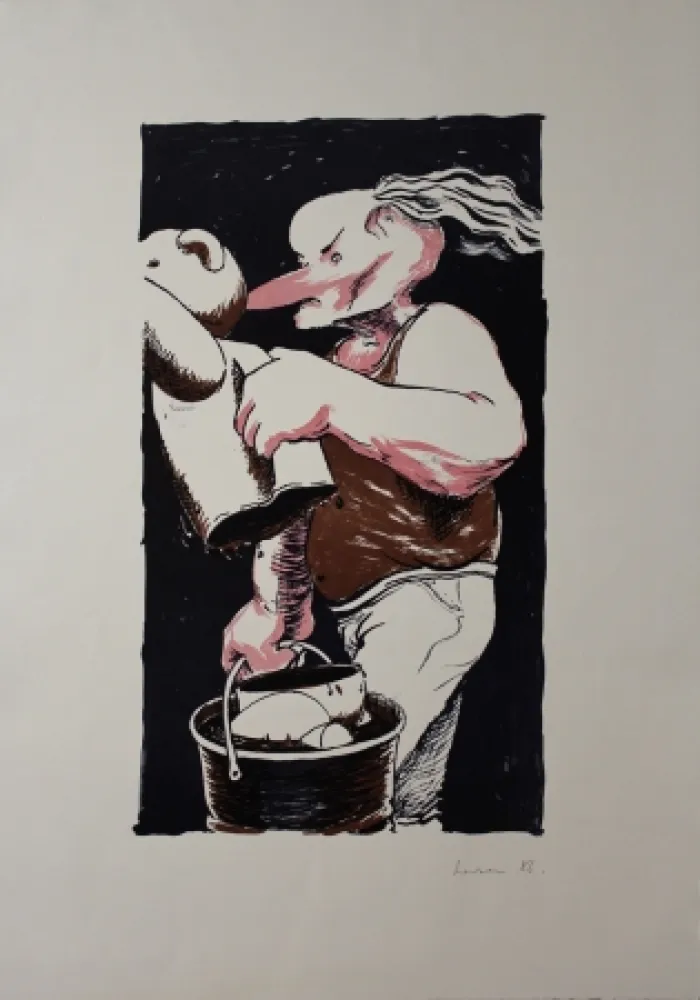 Litografia Larsen - The Assistant Helps Out