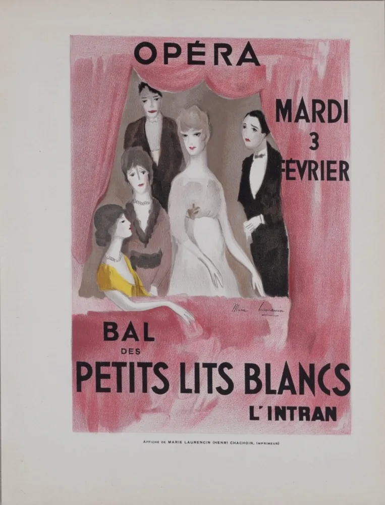 Litografia Laurencin - Bal des petits lits blancs, vers 1930