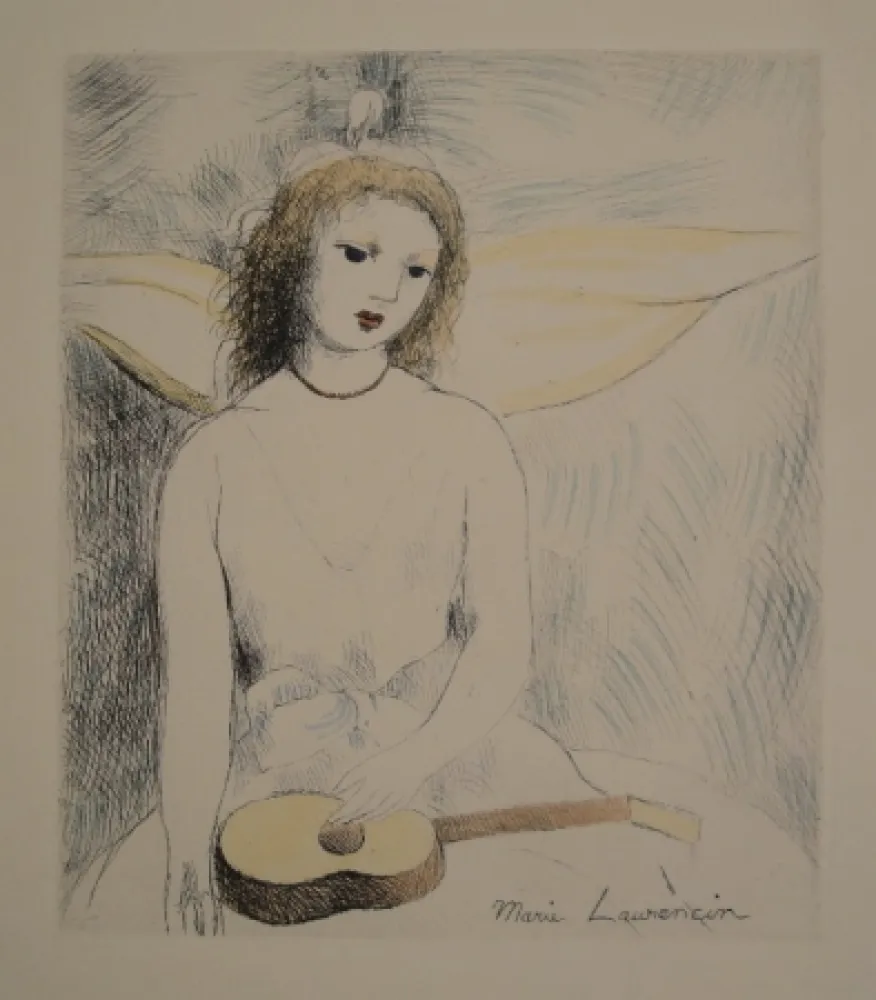 Incisione Laurencin - Jeune fille à la guitare