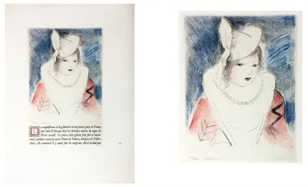 Acquaforte Laurencin - LA PRINCESSE DE CLÈVES (Pl. II signée au crayon). 1947