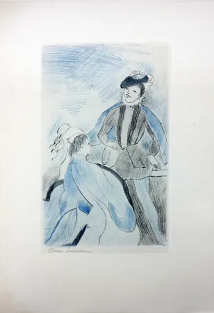 Acquaforte Laurencin - LA PRINCESSE DE CLÈVES (Pl. VIII signée au crayon). 1947