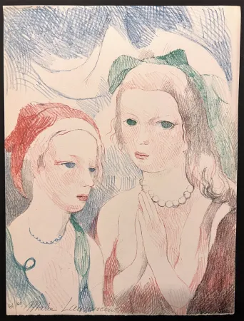 Litografia Laurencin - LES DEUX AMIES. Lithographie originale signée pour 