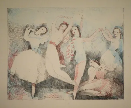 Litografia Laurencin - Les fêtes de la danse