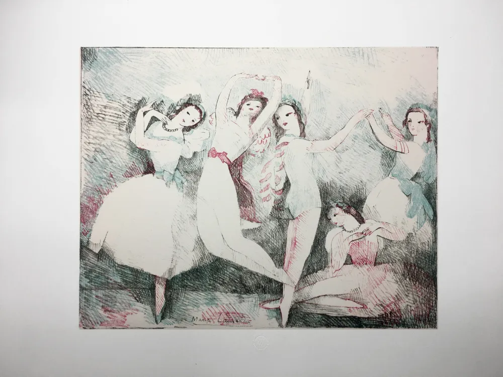 Litografia Laurencin - LES FÊTES DE LA DANSE (Lithographie). 1937.