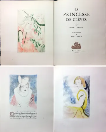 Libro Illustrato Laurencin - Mme de Lafayette : LA PRINCESSE DE CLÈVES. 10 gravures originales en couleurs de Marie Laurencin (1947) ‎ 