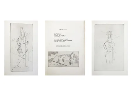 Libro Illustrato Laurens - Raymond Radiguet : LES PÉLICAN. Pièce en deux actes. Illustré d'eaux-fortes par Henri Laurens (1921)