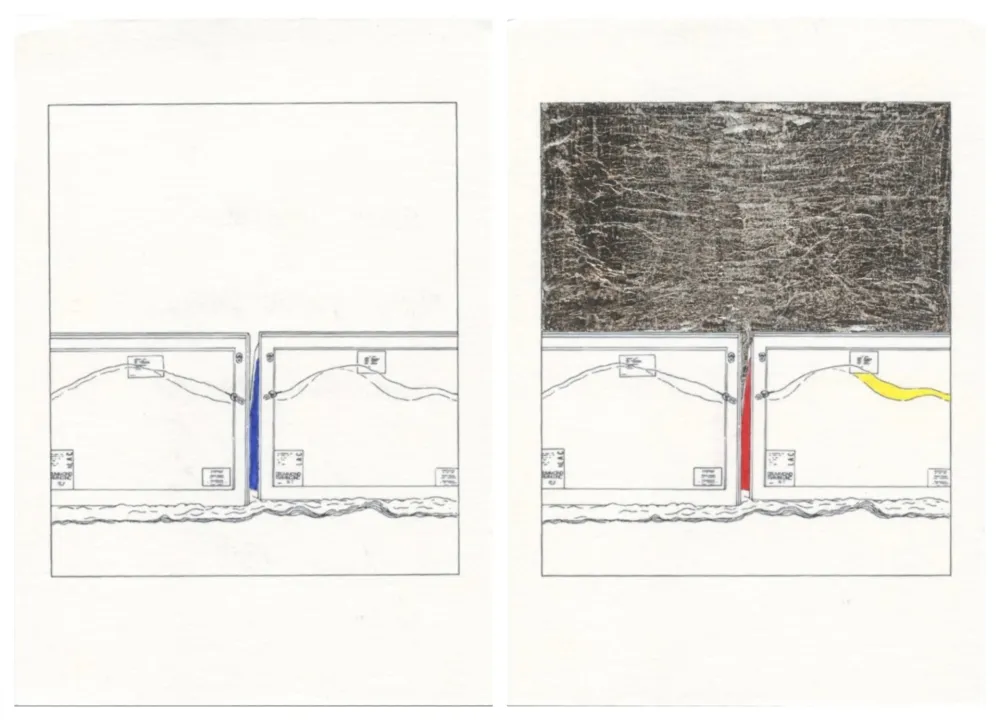 Multiplo Lawler - Twice Untitled (Traced and Painted)
