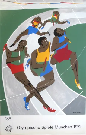 Serigrafia Lawrence - OL 1972 - original  screenprint