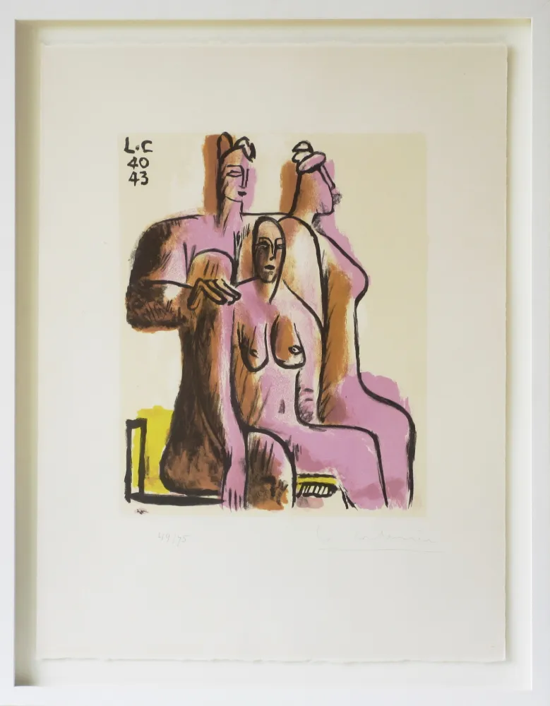 Litografia Le Corbusier - Les Trois femmes assises (1940/43)