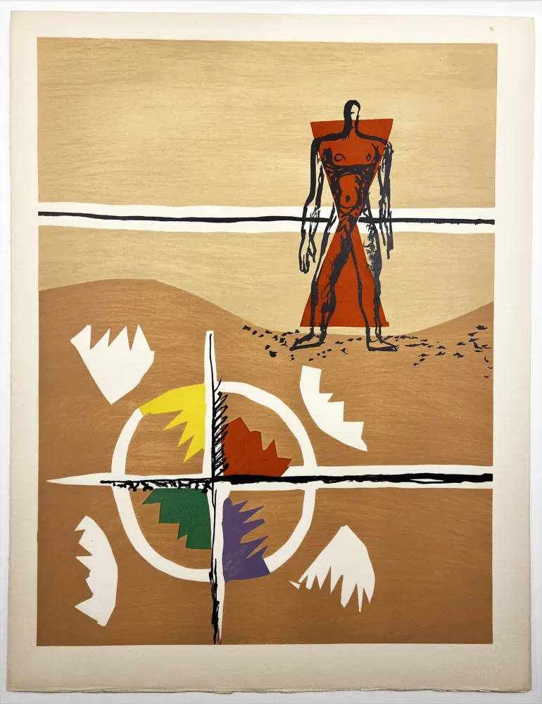 Litografia Le Corbusier - MILIEU. (Le Poème de l'angle droit, 1955). Planche 3 (A3)