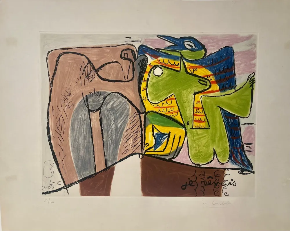 Acquaforte E Acquatinta Le Corbusier - Unité, Planche 3 