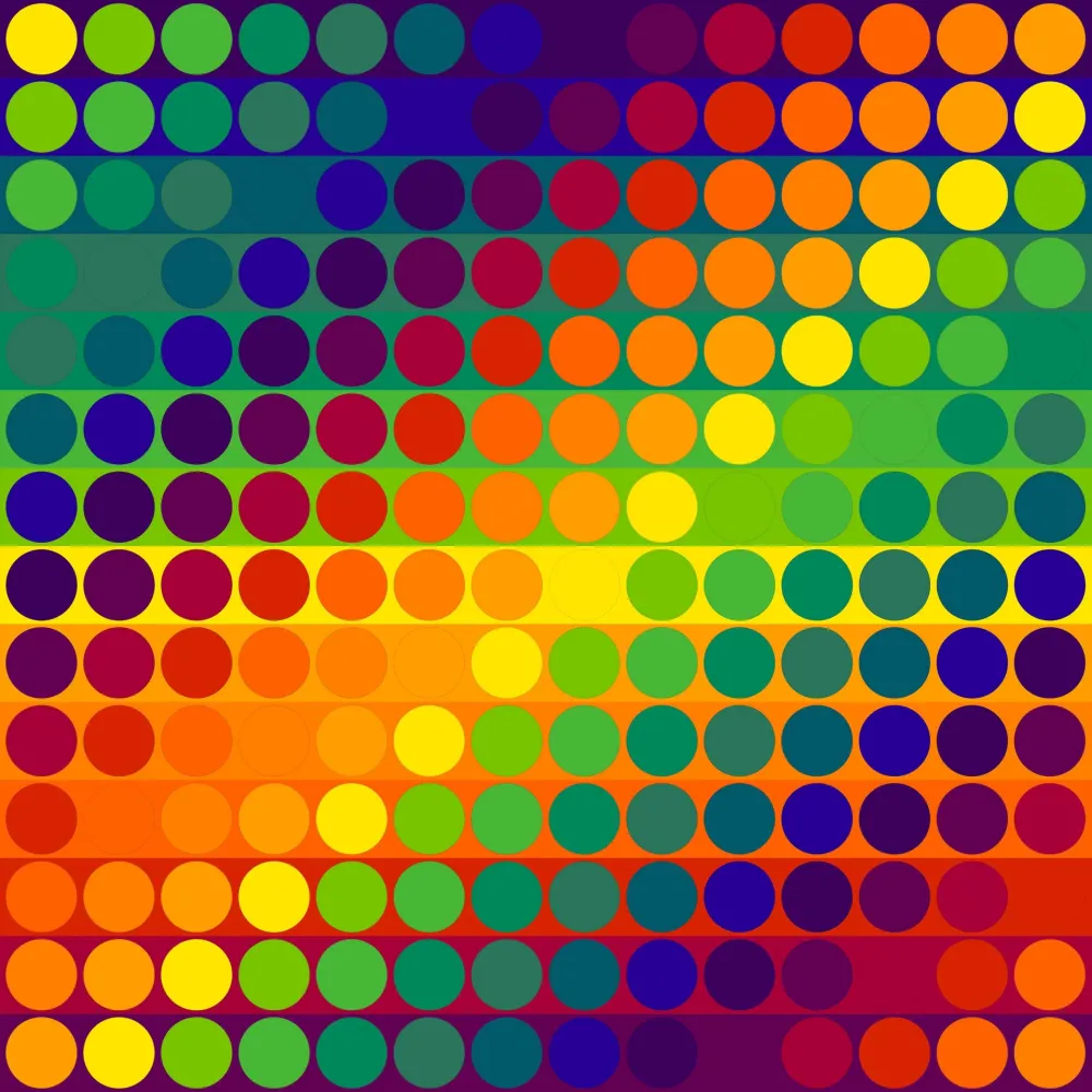 Litografia Le Parc - Color Secuencia 8