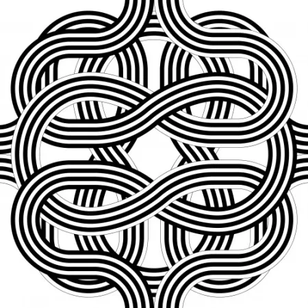 Litografia Le Parc - Larga marcha, 4 bifurcaciones, 10