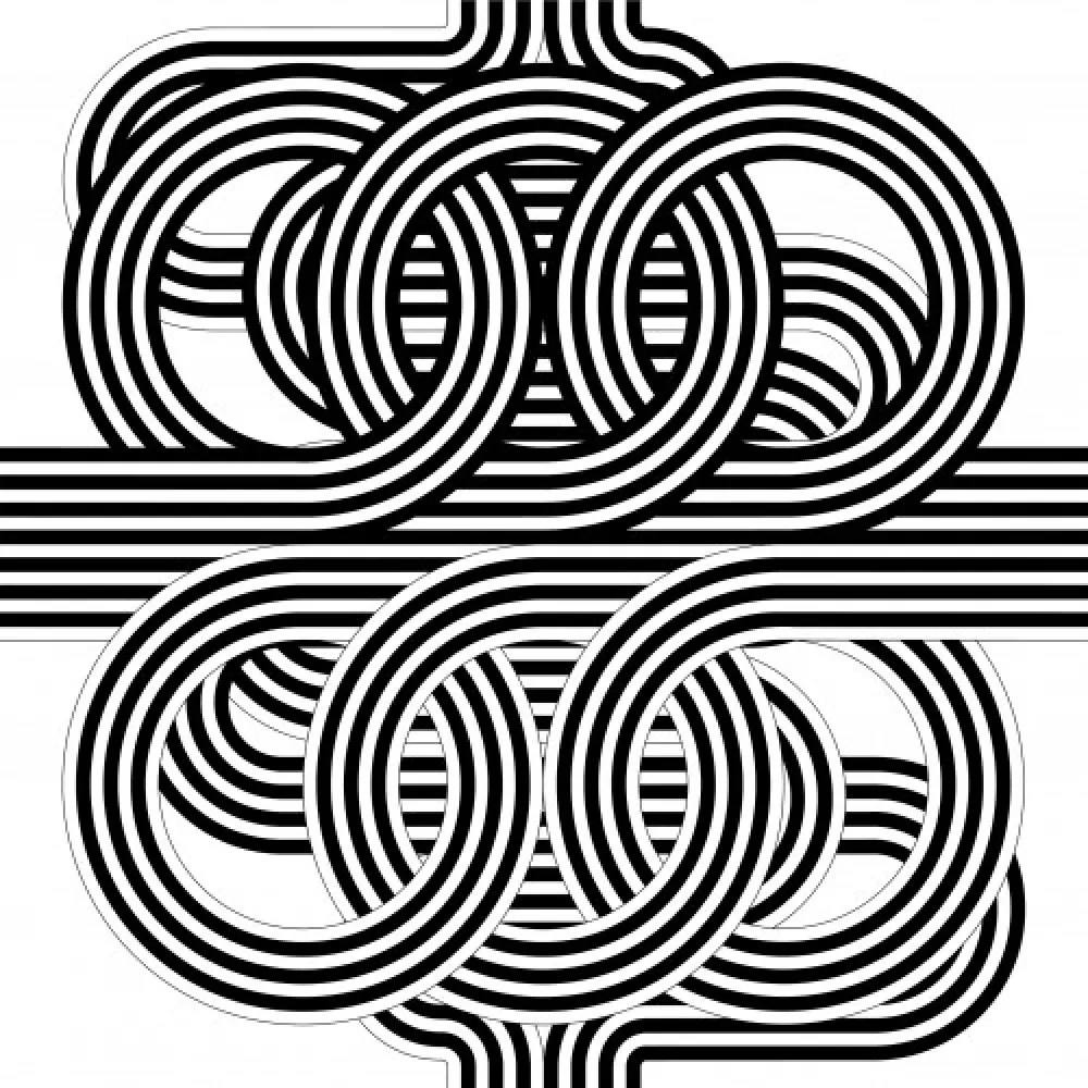 Litografia Le Parc - Larga marcha, 4 bifurcaciones, 11