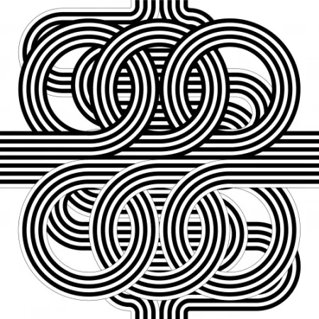 Litografia Le Parc - Larga marcha, 4 bifurcaciones, 11