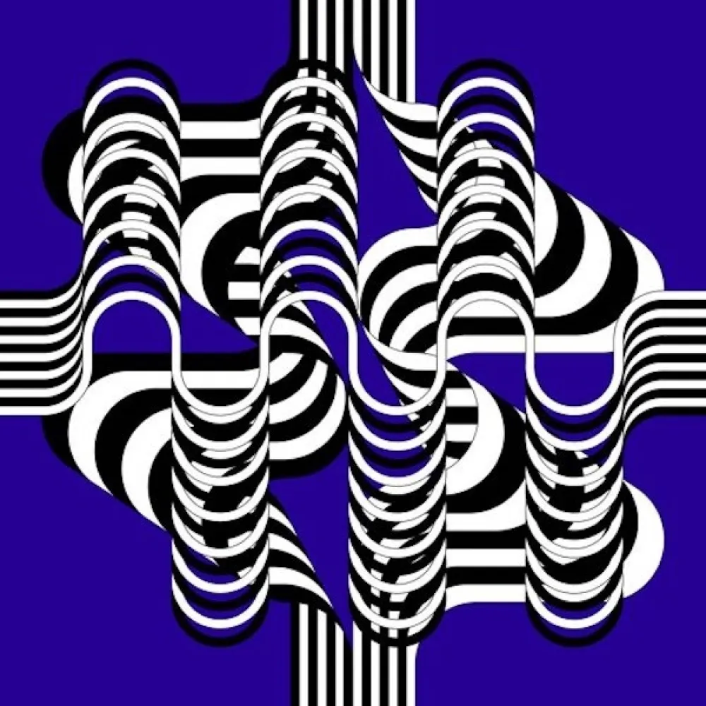 Litografia Le Parc - Larga marcha, 4 bifurcaciones  