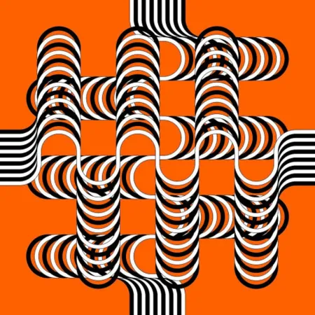 Litografia Le Parc - Larga marcha, 4 bifurcaciones, 12