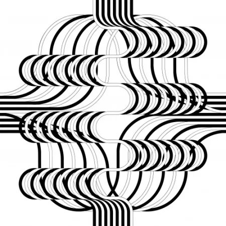 Litografia Le Parc - Larga marcha, 4 bifurcaciones, 13